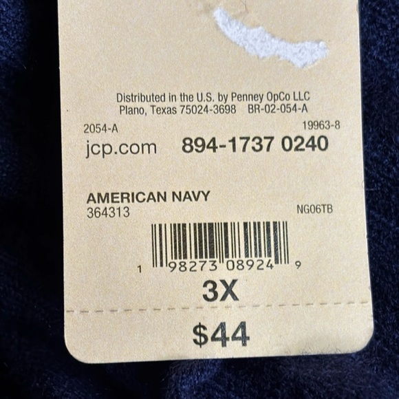 New St John’s Bay Sweater Blue Lightweight Soft Ribbed Classic Casual Women’s 3X - Picture 12 of 13